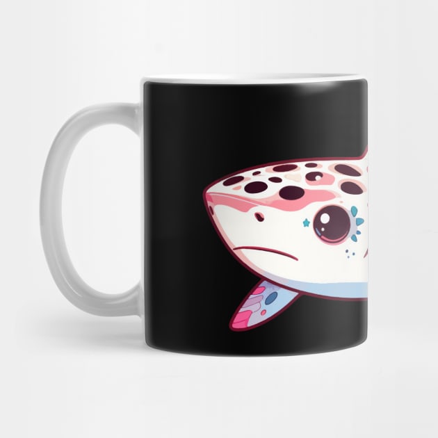 Kawaii Pink Leopard Shark by TomFrontierArt